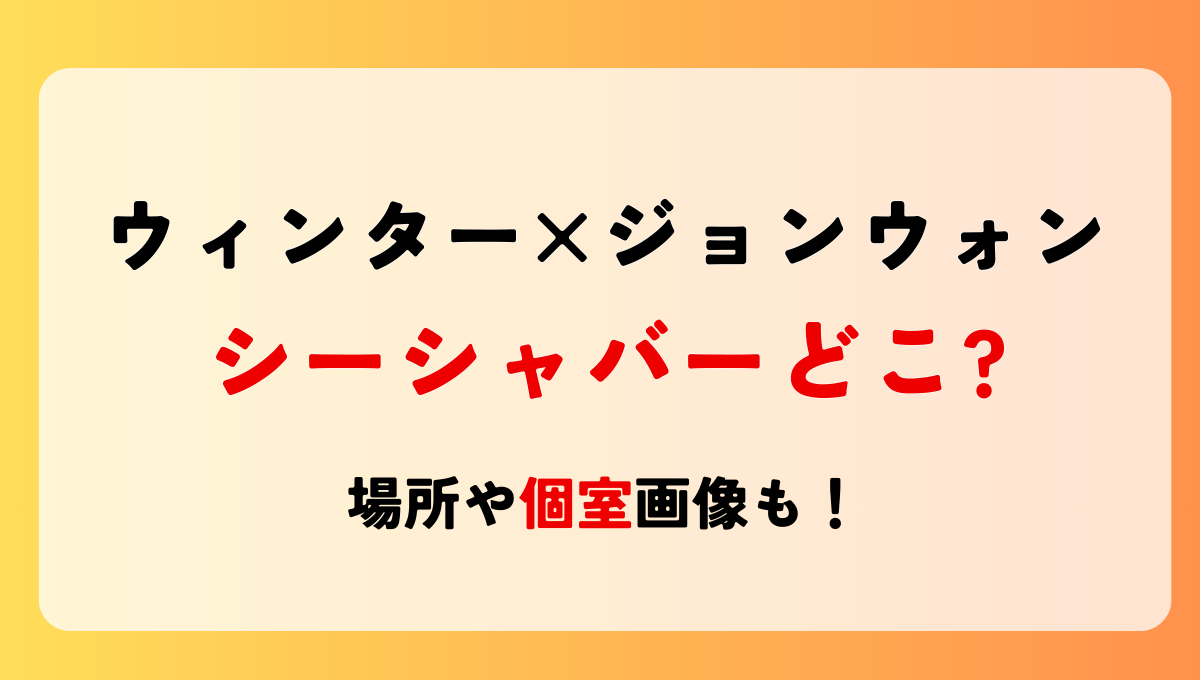 ウィンター＆ジョンウォンのシーシャバーどこ?韓国のNOMADで確定?